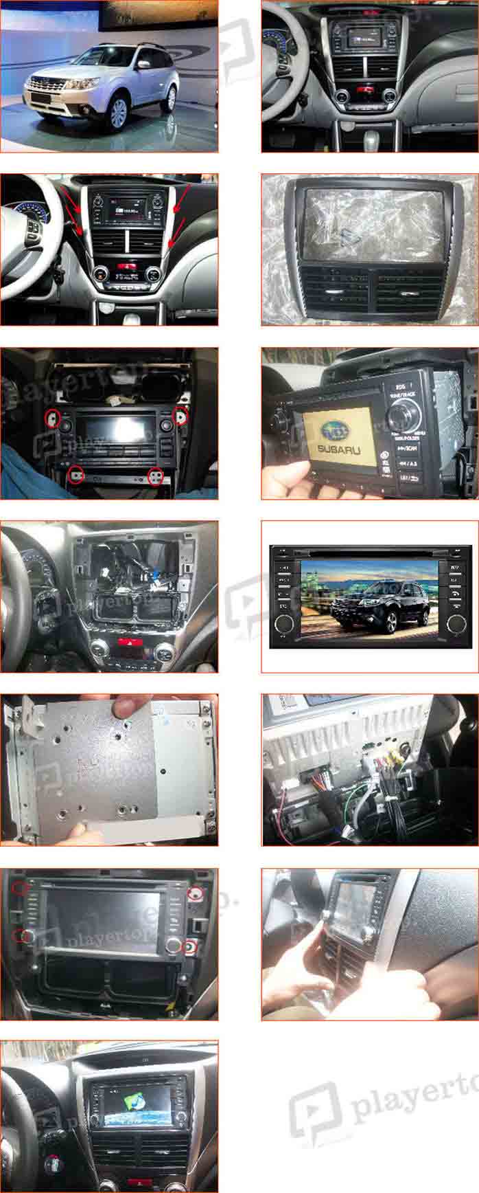 montage autoradio subaru forester 2008 2011